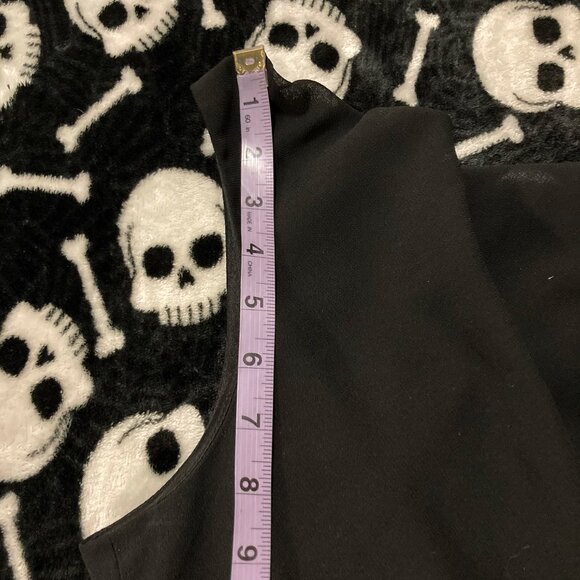 JOSEPH RIBKOFF Black sleeveless cowl neck tiered a-line dress ~ SMALL goth dress - Picture 11 of 15